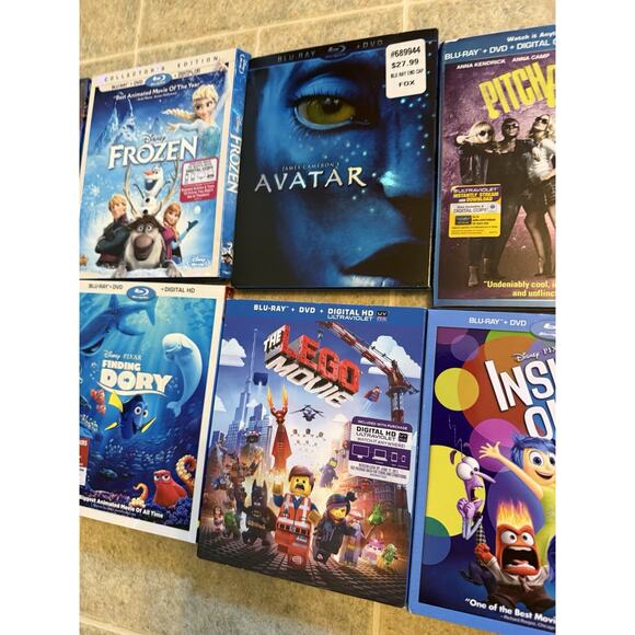 DVD/Blu Ray Collection Family Friendly Kids 8 Movies Avatar Inside Out Frozen - Picture 3 of 10